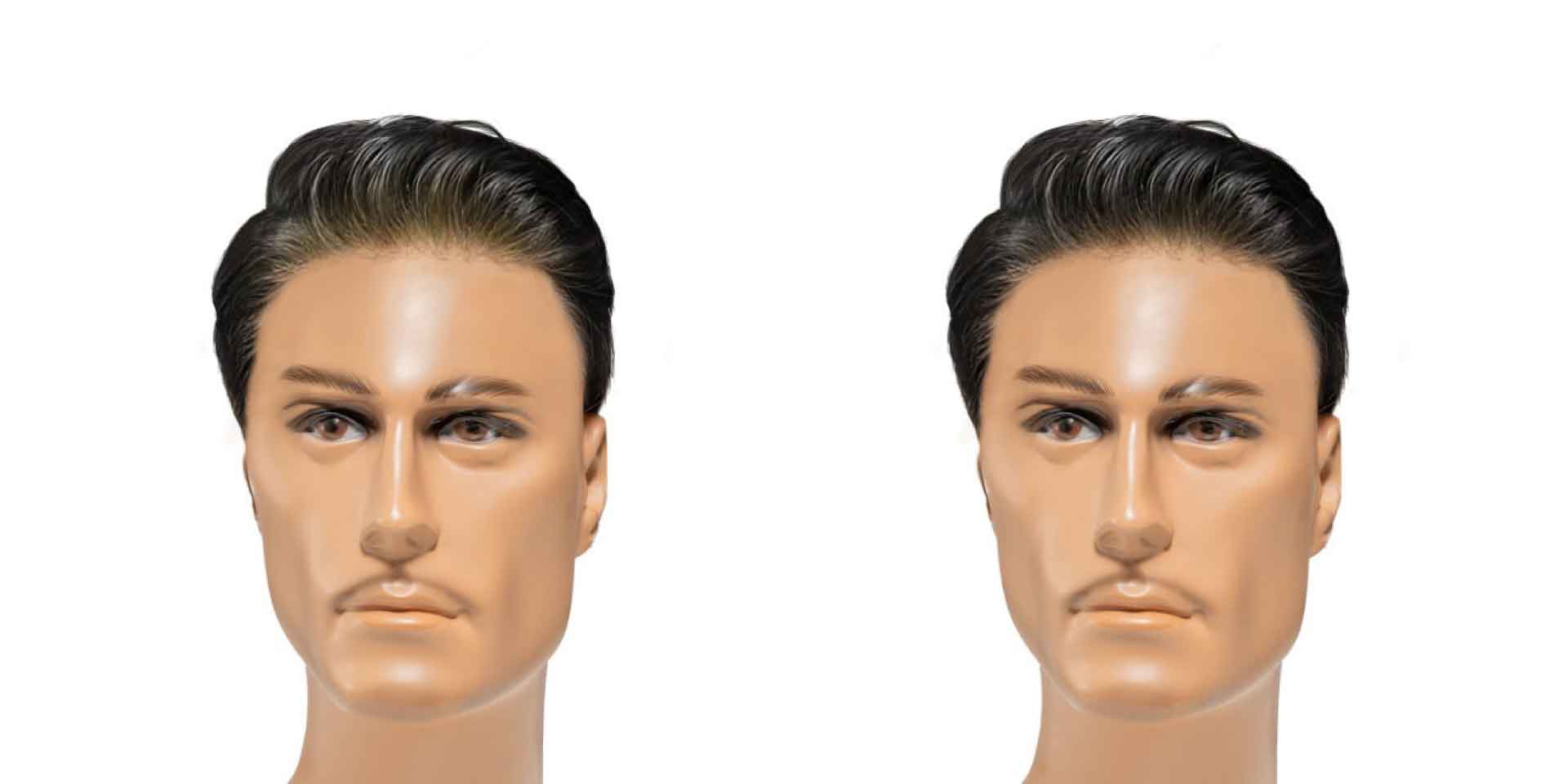 Hairpieces color correction
