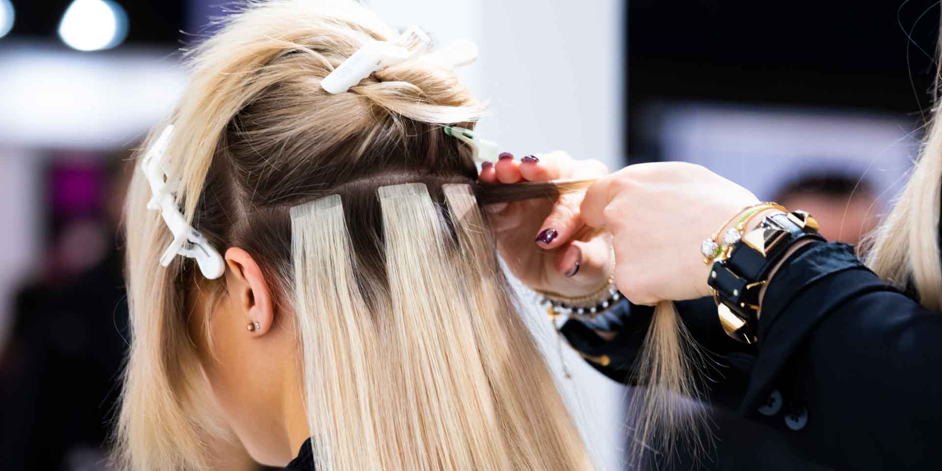 tape-in human hair extensions